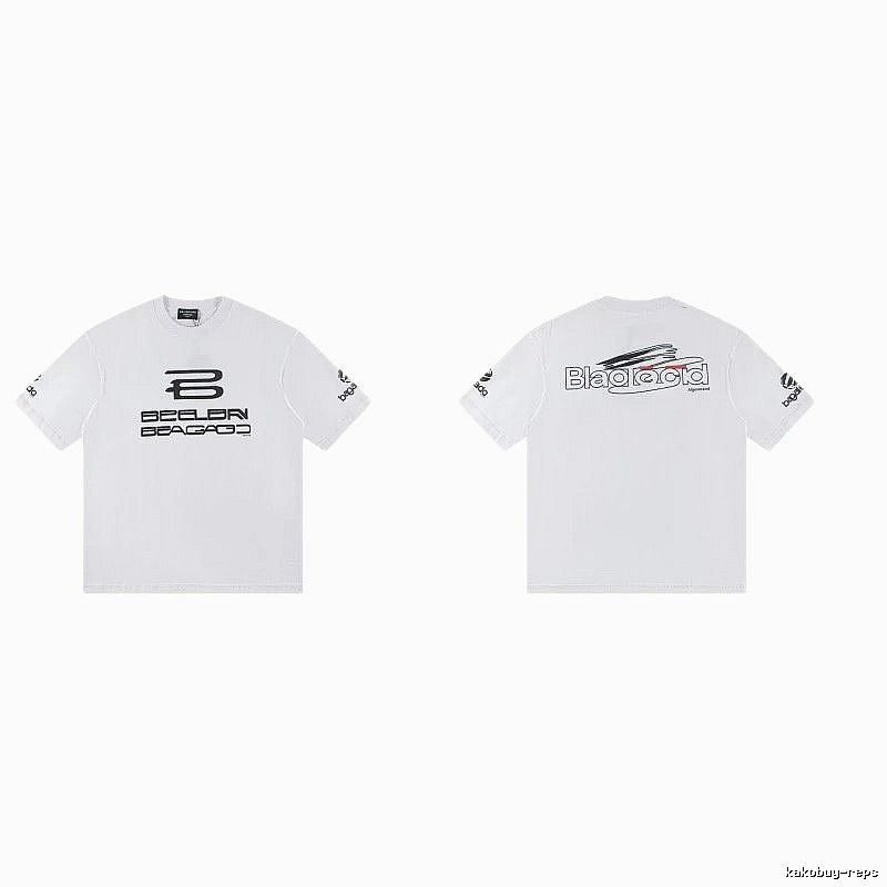 Balenciaga Trendy Racing Print White T-Shirt