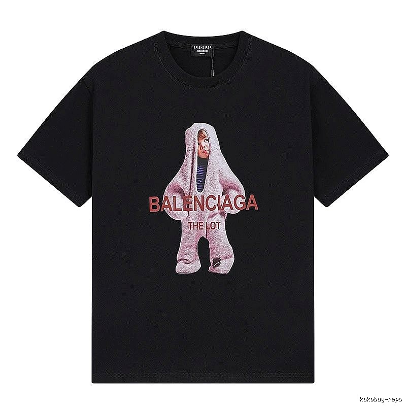 Balenciaga's childlike black T-shirt.