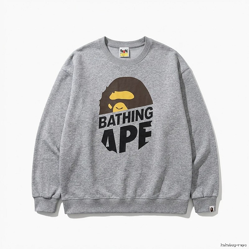 Bape Ape Head Grey Sweatshirt