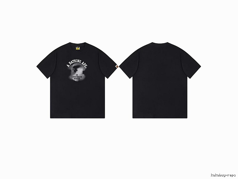 Bape Ape Head Minimalist Style Black T-shirt