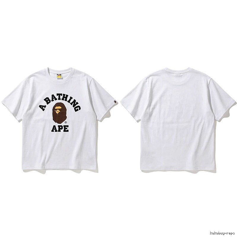 Bape ape head minimalist style white T-shirt