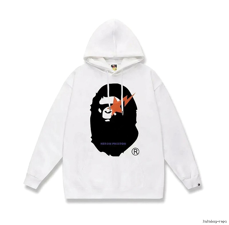Bape Ape Head Trendy White Sweatshirt