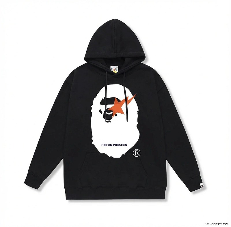 Bape Ape Retro Style Black Hoodie