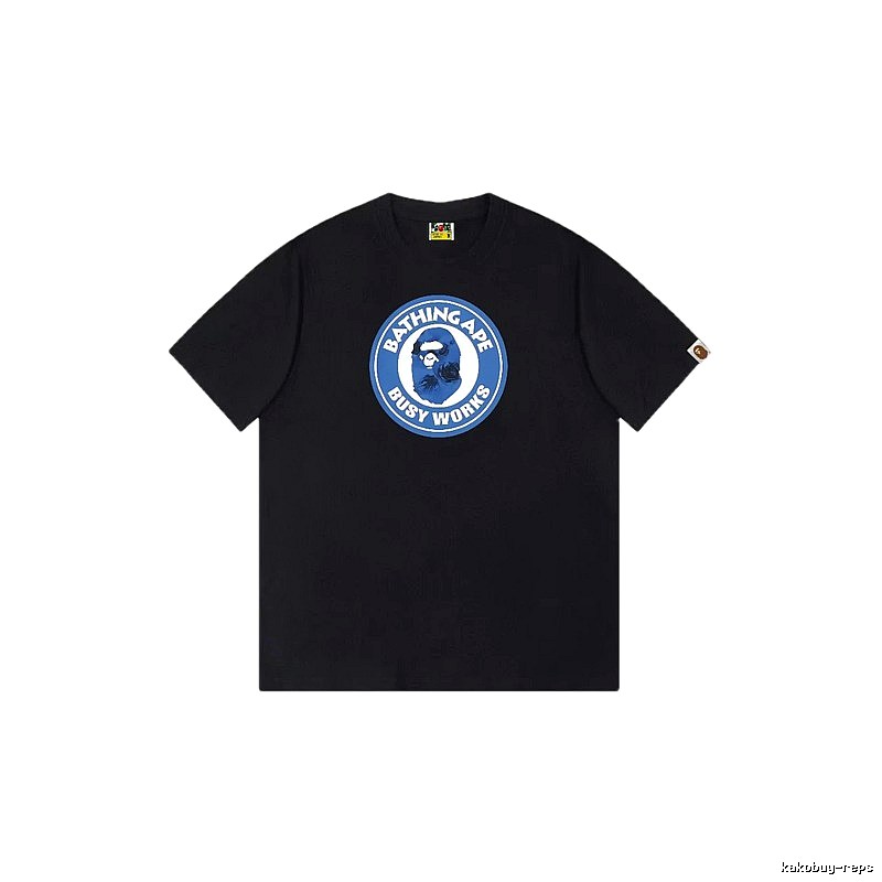 Bape Blue Label Trendy Cool Black T-shirt