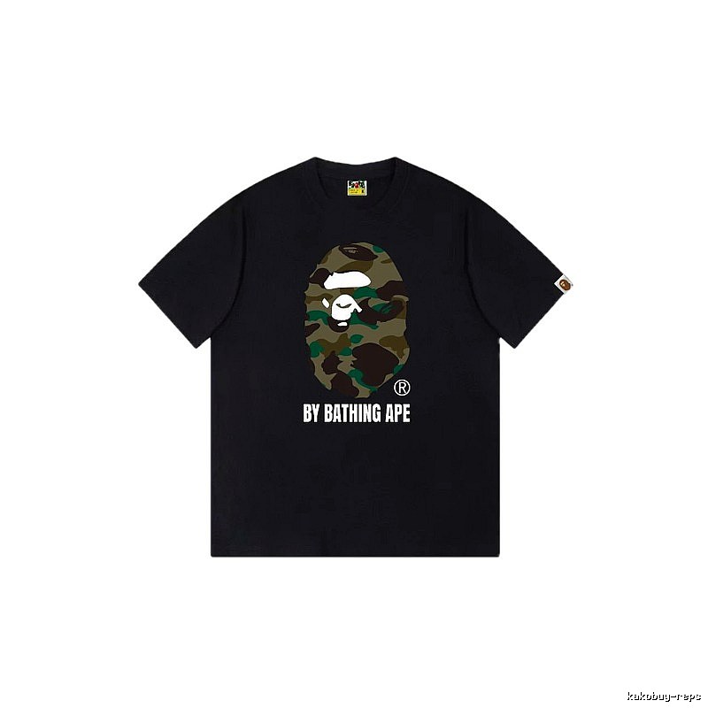 Bape camouflage style black T-shirt