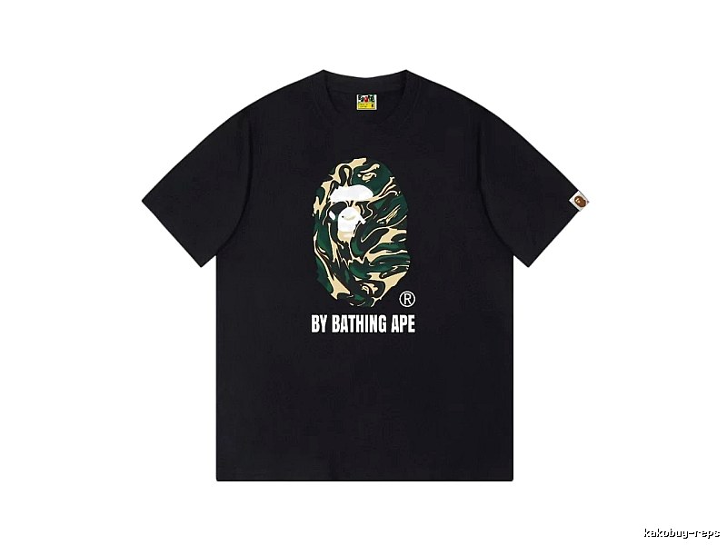 Bape camouflage style black T-shirt