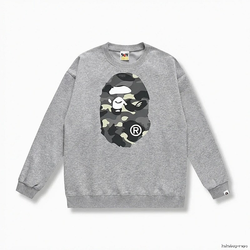 Bape camouflage style grey sweatshirt