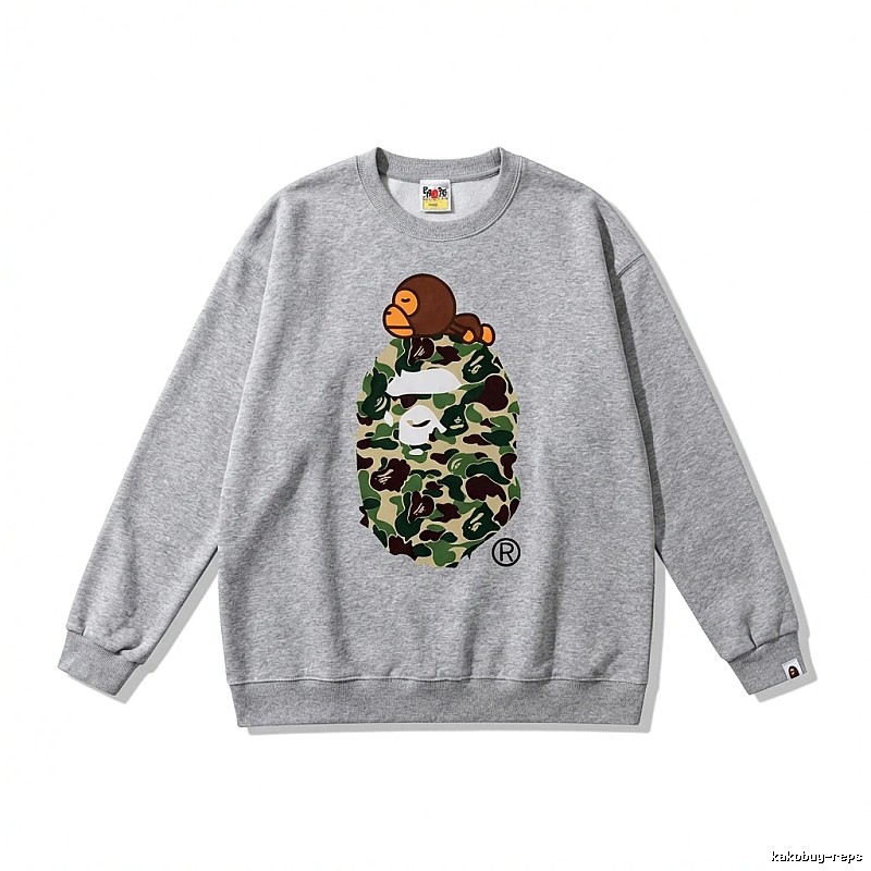 Bape camouflage style grey sweatshirt