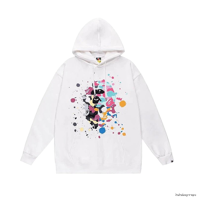 Bape camouflage style white hoodie