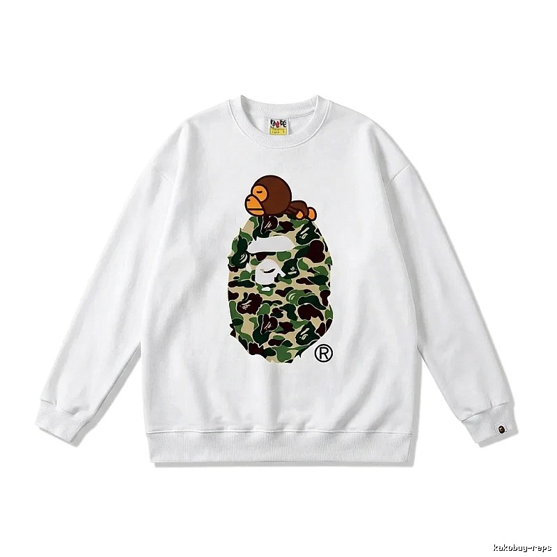 Bape camouflage style white sweatshirt