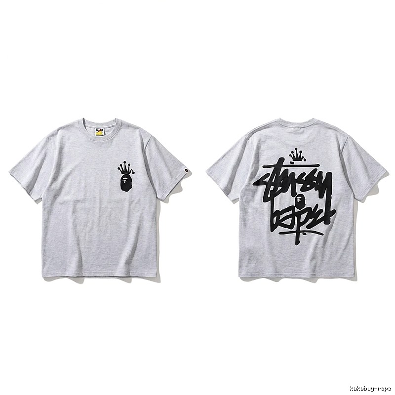 Bape Crown Trendy and Cool Style White T-shirt