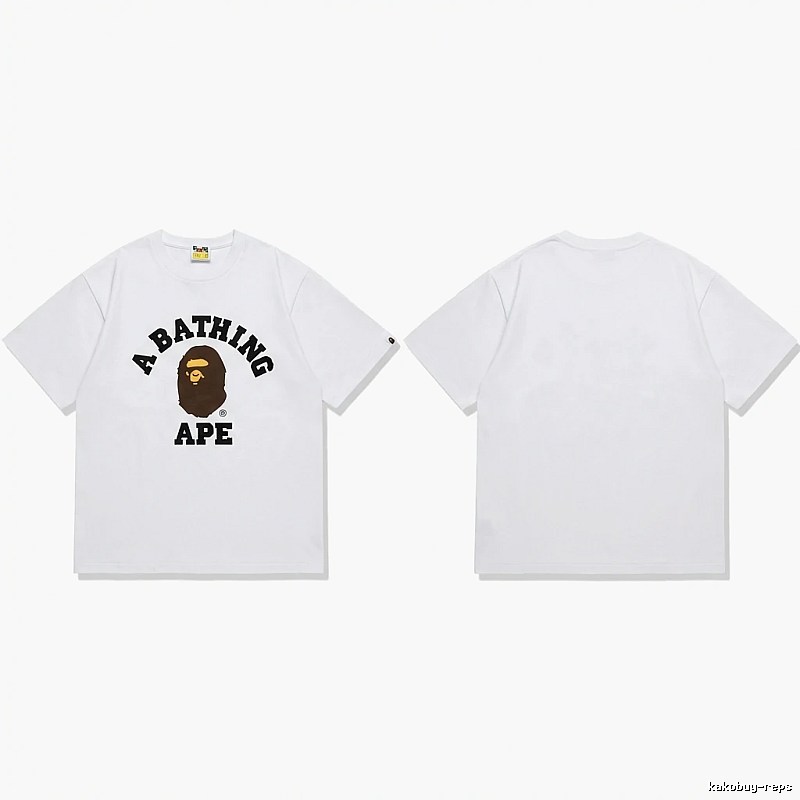 Bape's classic ape head white T-shirt