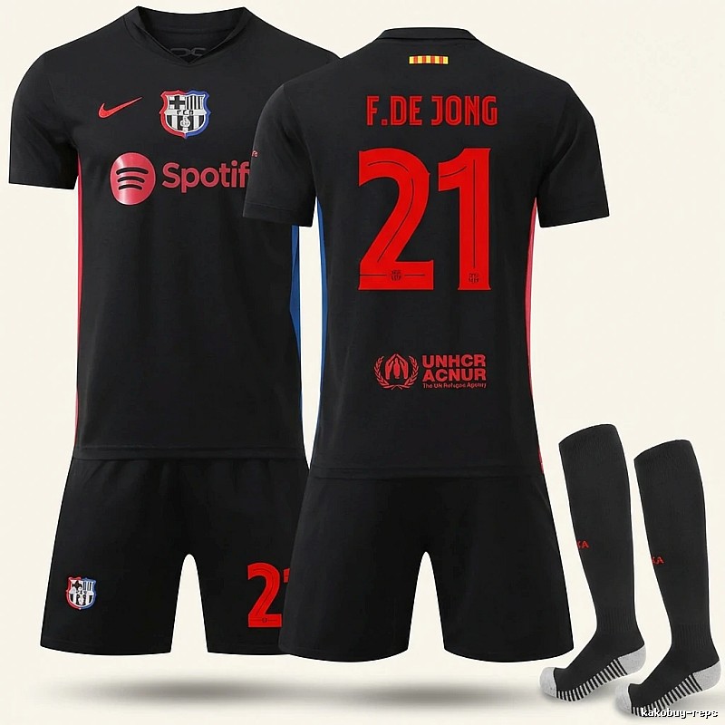 Barcelona De Jong series black jerseys
