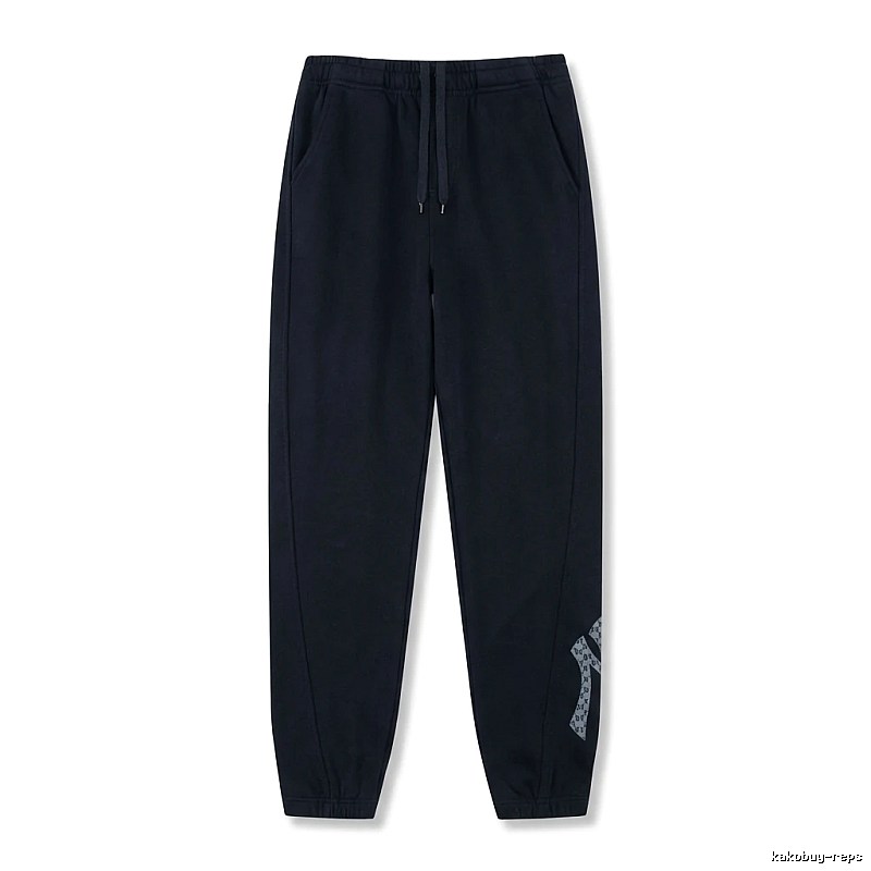 Basic style casual black pants of MLB