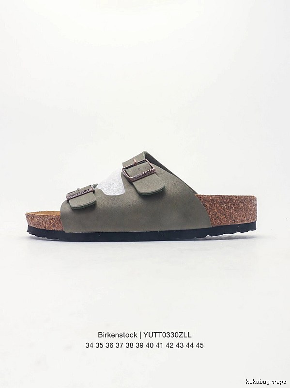 Birkenstock Arizona Casual-style Olive Green Slide Sandals