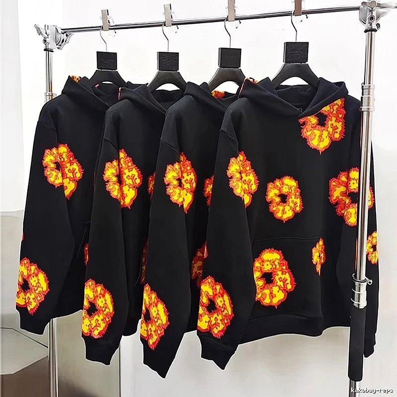 Black Flame Graphic Pullover Hoodie