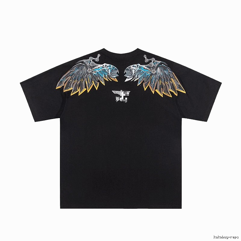 BOY Mechanical Wing Street Style Black Short Sleeve T-Shirt