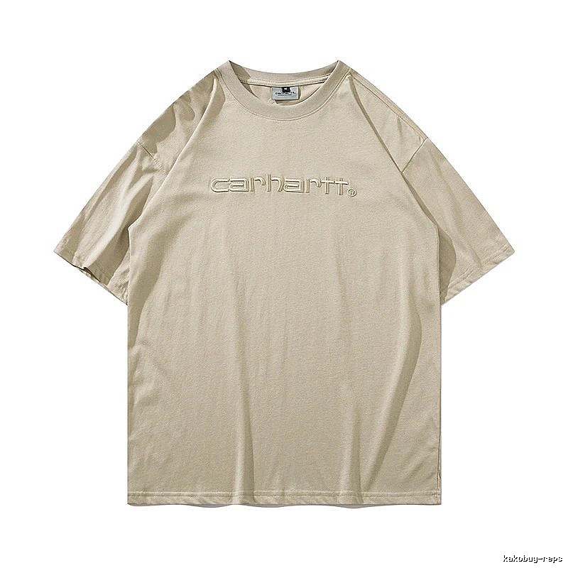 Carhartt Casual Logo T-shirt Light Blue Subtle for Streetwear Looks