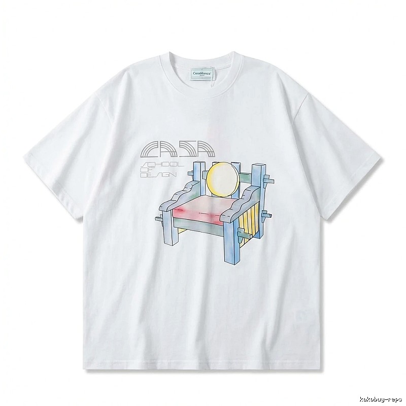Casablanca cartoon-style white T-shirt