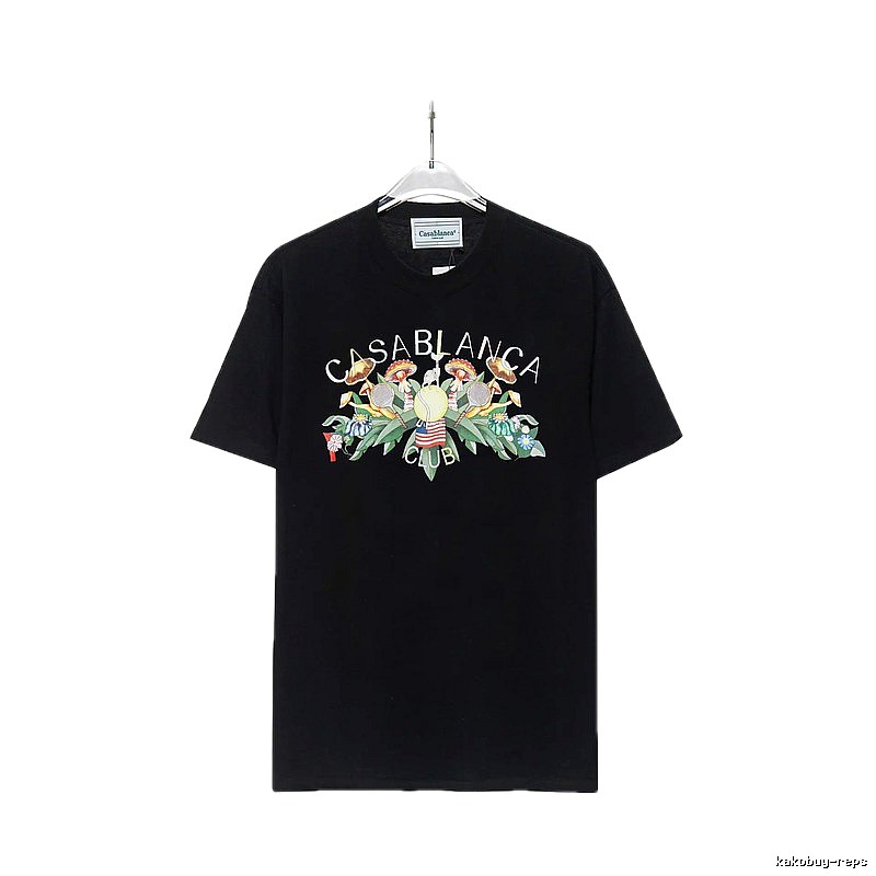 Casablanca - printed casual black T - shirt