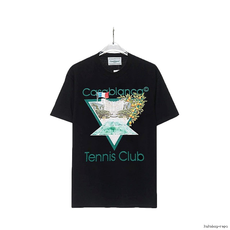 Casablanca - printed casual - style black T - shirt