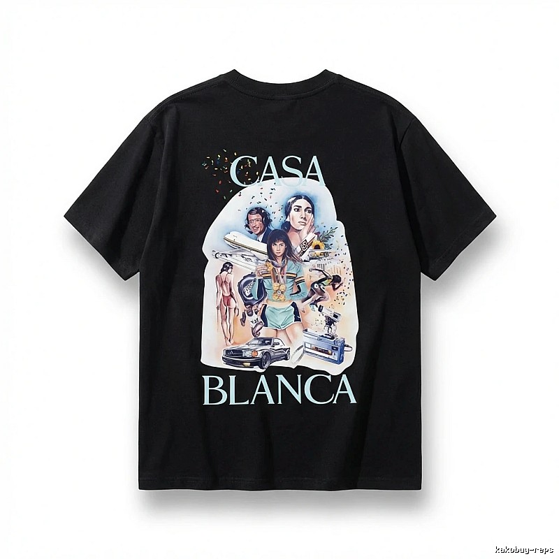 Casablanca retro style black T-shirt