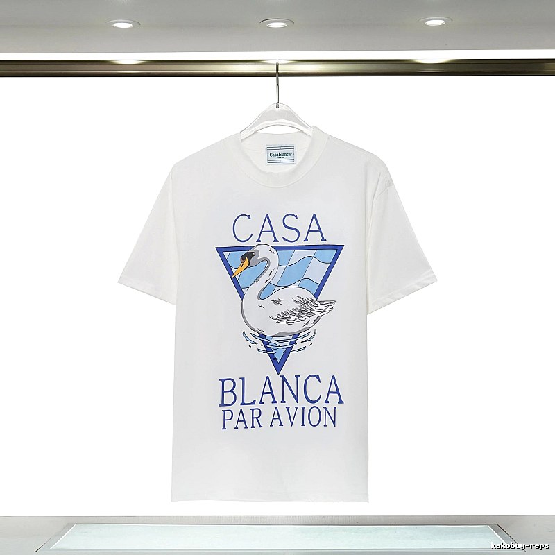 Casablanca Swan Print White T-shirt