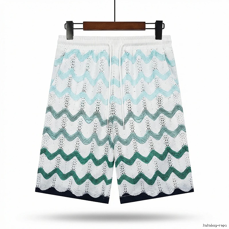 Casablanca Wave-patterned Retro Shorts
