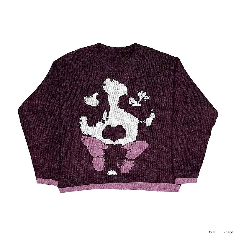 Casual Anime graphic sweater Black Knit Top for Streetwear Looks