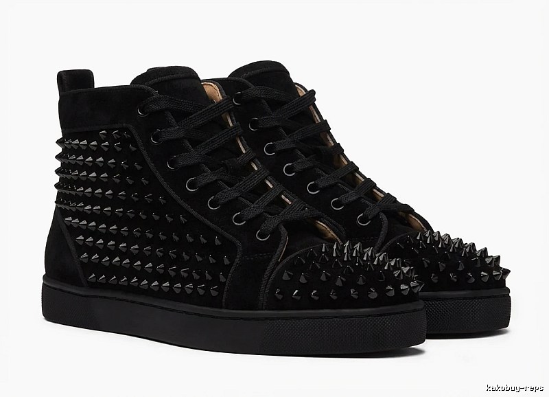 Christian Louboutin Rivet Punk Style Black Shoes