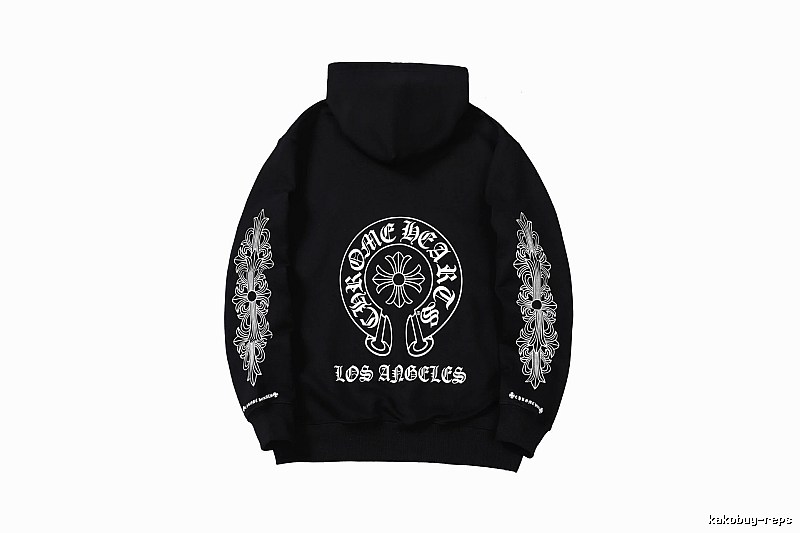 Chrome Hearts 2088-26 Black Cross Graphic Hoodie Streetwear Look