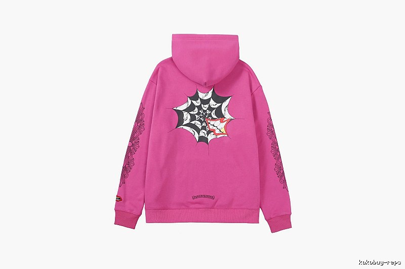 Chrome Hearts 2088-87 Rose Red Cross Graphic Hoodie Layered Outfit