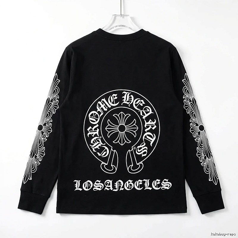 Chrome Hearts Cross Flower Dark Style Black Long Sleeve