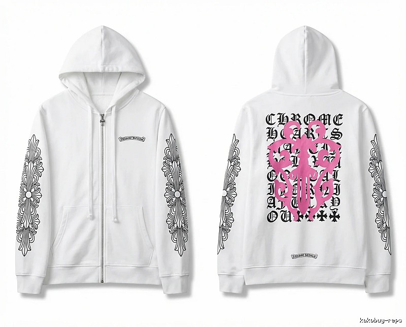 Chrome Hearts Cross Flower Trendy and Cool Style White Sweatshirt
