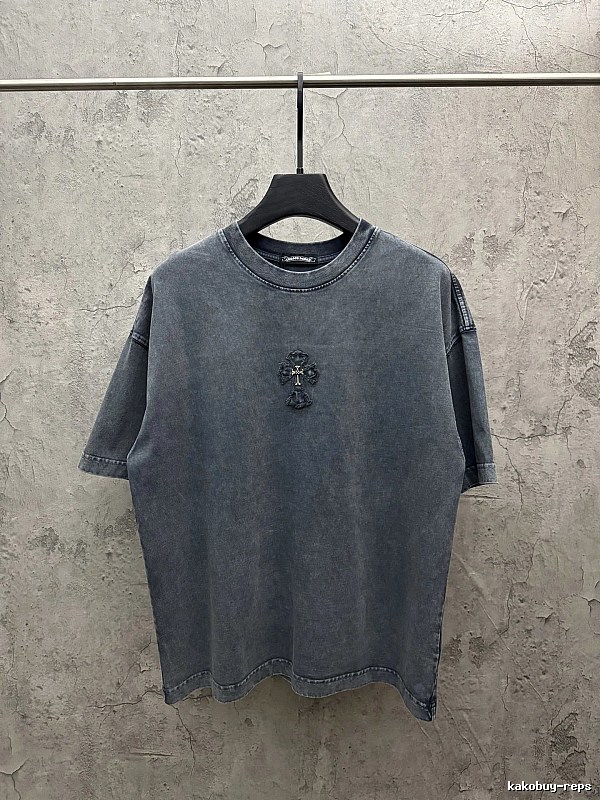 Chrome Hearts Cross Retro Style Gray T-shirt