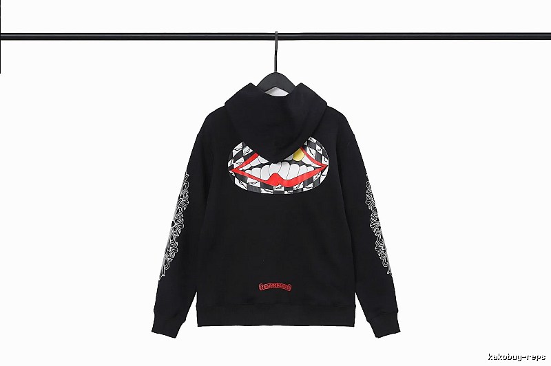 Chrome Hearts Easy Match Cross graphic hoodie Black Blue Cross for Leisure Wear