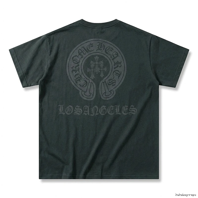 Chrome Hearts Gothic Style Dark Grey T-shirt