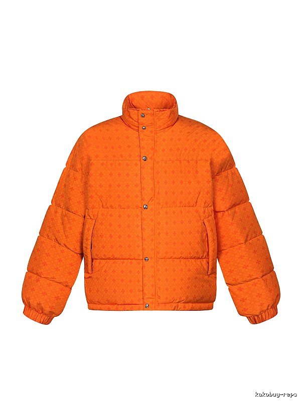Chrome Hearts orange printed down jacket