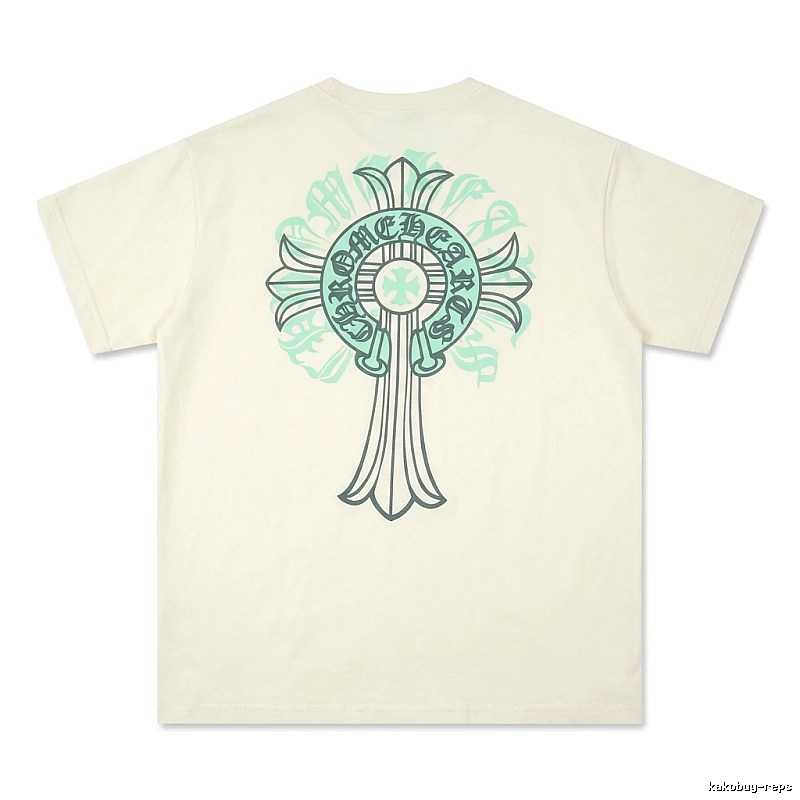 Chrome Hearts retro-style beige T-shirt