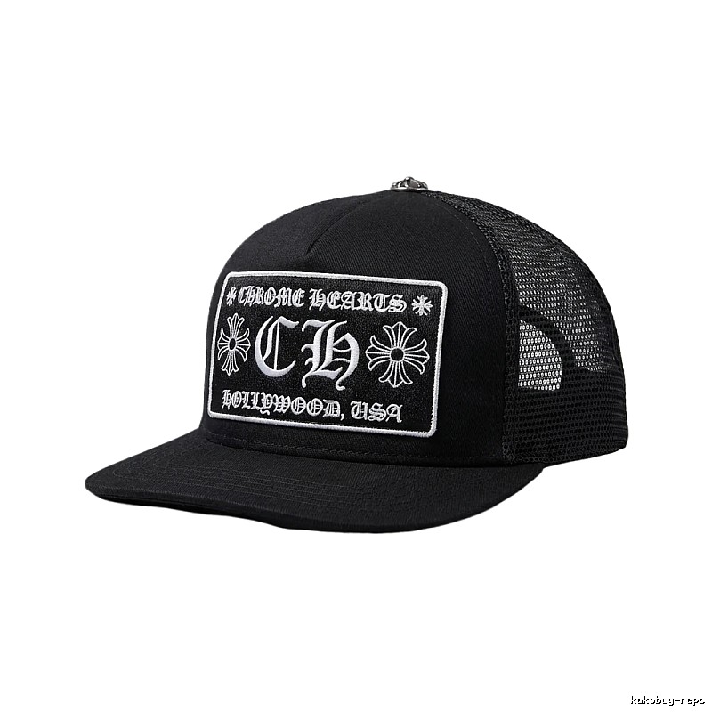 Chrome Hearts retro-style black cap