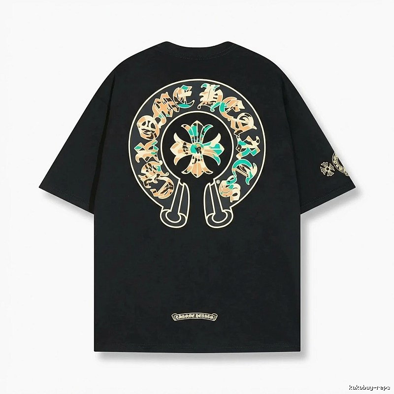 Chrome Hearts Retro Style Black T-shirt
