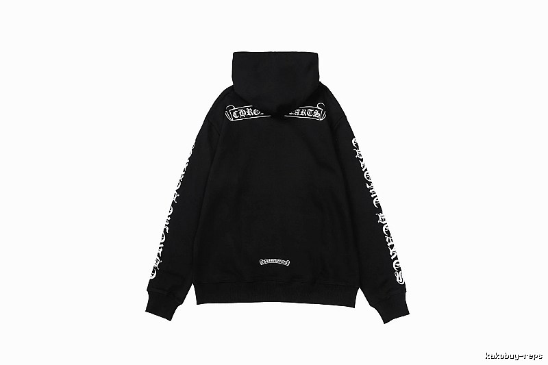 Chrome Hearts Statement Cross graphic hoodie Black Blue Cross for Outdoor Plans