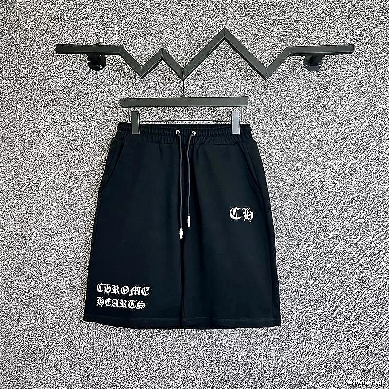 Chrome Hearts trendy and cool style black shorts