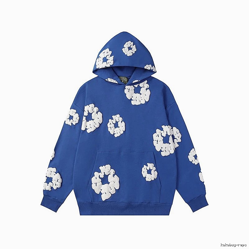 Cobalt Blue Floral Graphic Hoodie