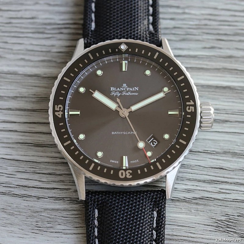 Collector Black And Silver Blancpain Fifty Fathoms Dive Watch