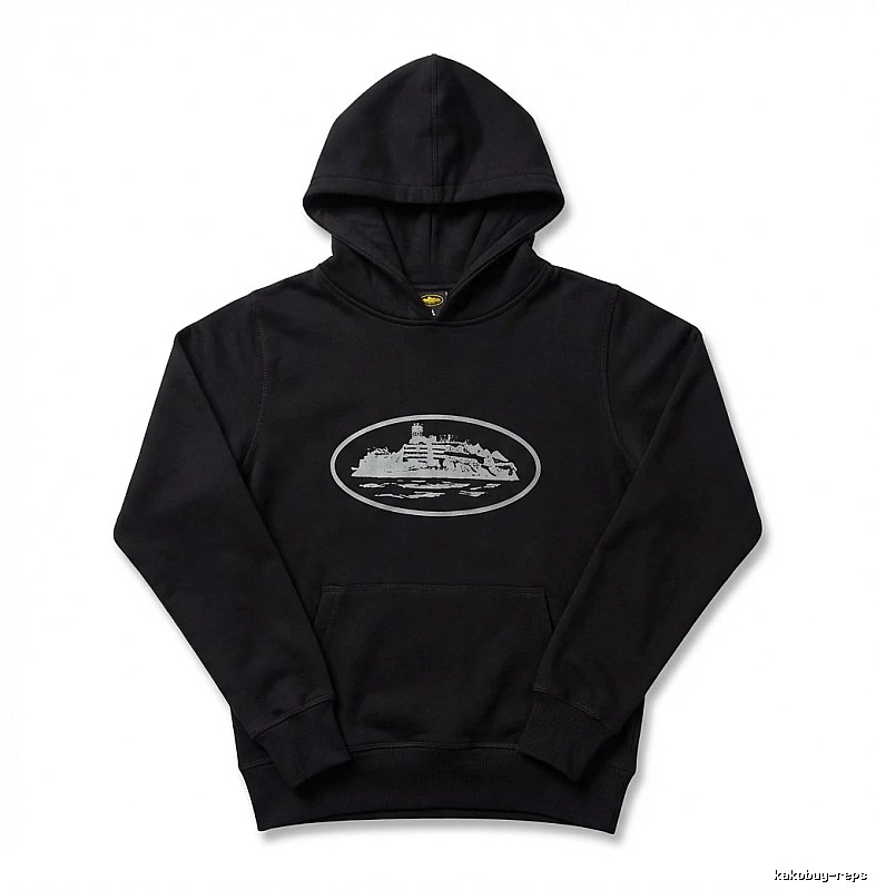 Corteiz Island Logo Minimalist Style Black Sweatshirt