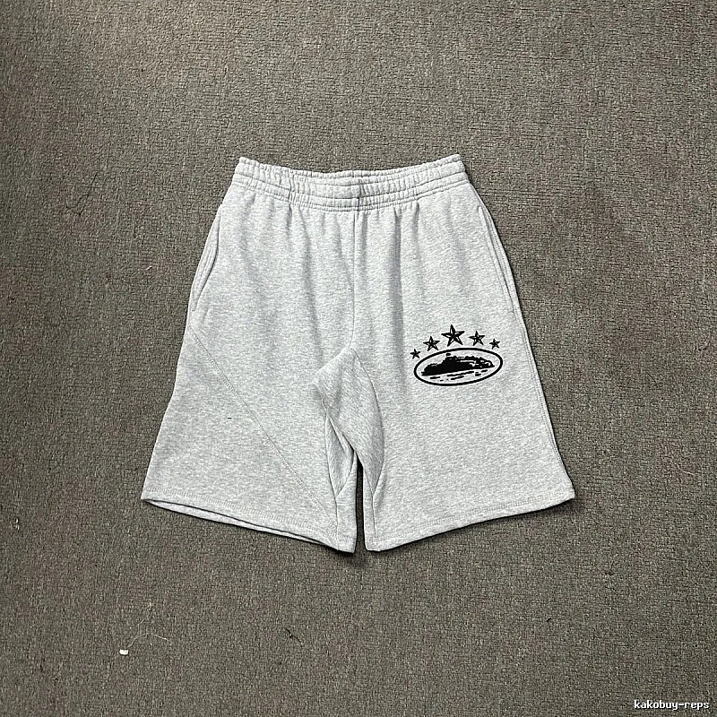 Corteiz minimalist light gray shorts