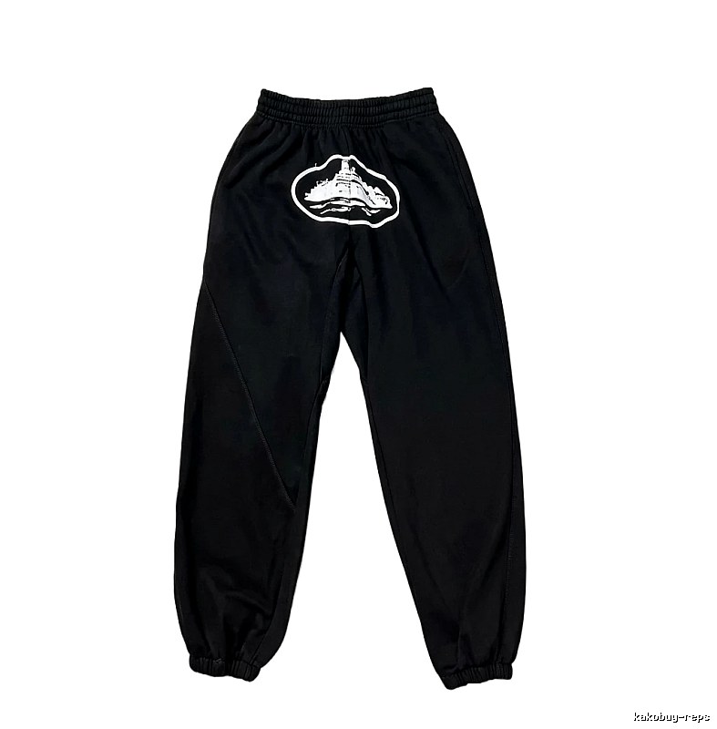 Corteiz Printed Casual Black Pants