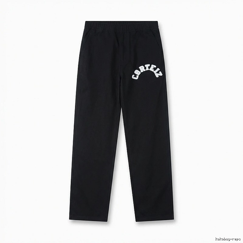 Corteiz retro-style black trousers