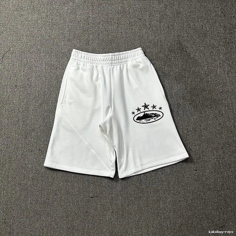 Corteiz star - printed white shorts